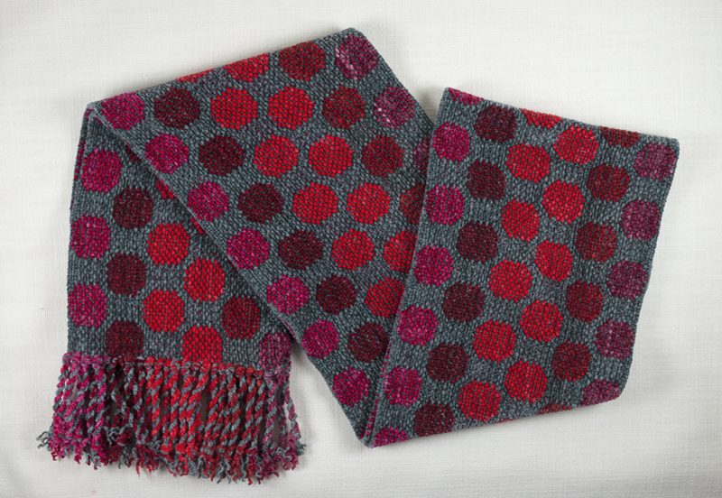 Red and Gray Dots Scarf 01 copy